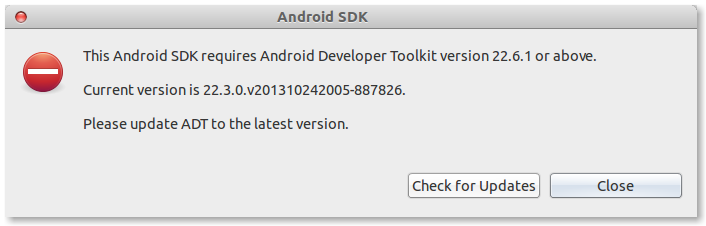 SDK版本与ADT版本不一致